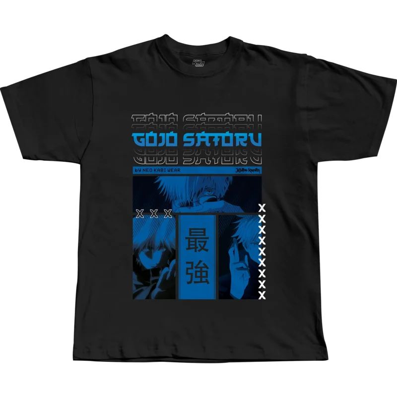 GOJO - OVER NEGRO GOJO SATORU「最強」// SOLID OVERSIZE TEE