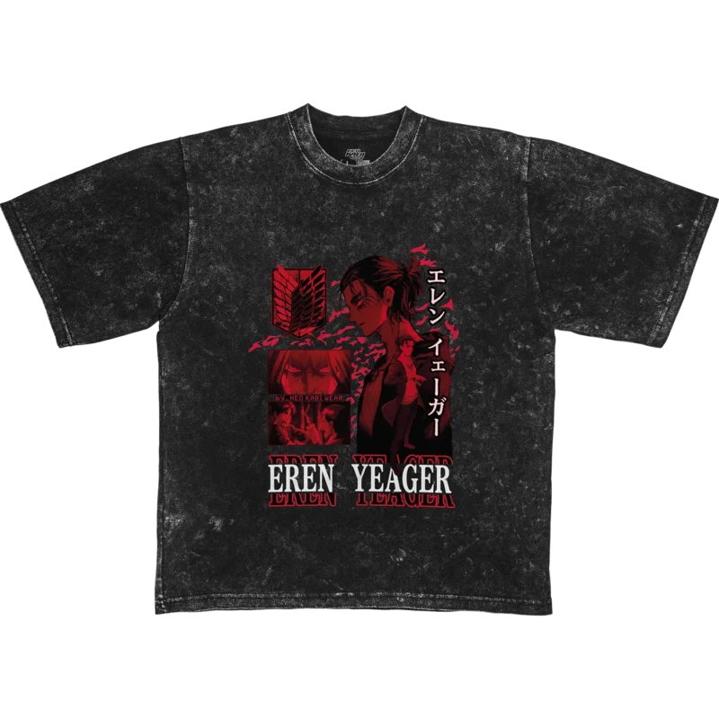 EREN - ACID NEGRO EREN YEAGER // ACID OVERSIZE TEE