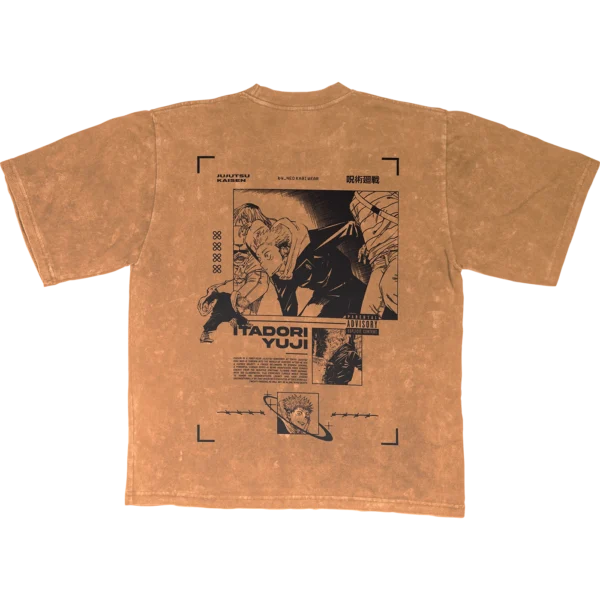 YUJI ITADORI「黒閃」// ACID OVERSIZE TEE