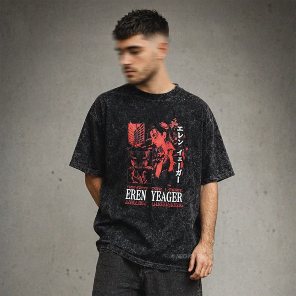 EREN YEAGER // ACID OVERSIZE TEE