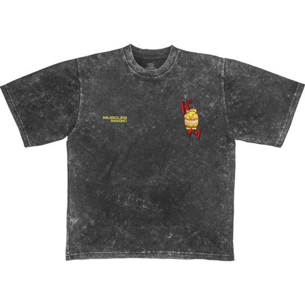 NKW - MASHLE B - ACID GRIS TEE FRONTAL MASH BURNEDEAD // ACID OVERSIZE TEE