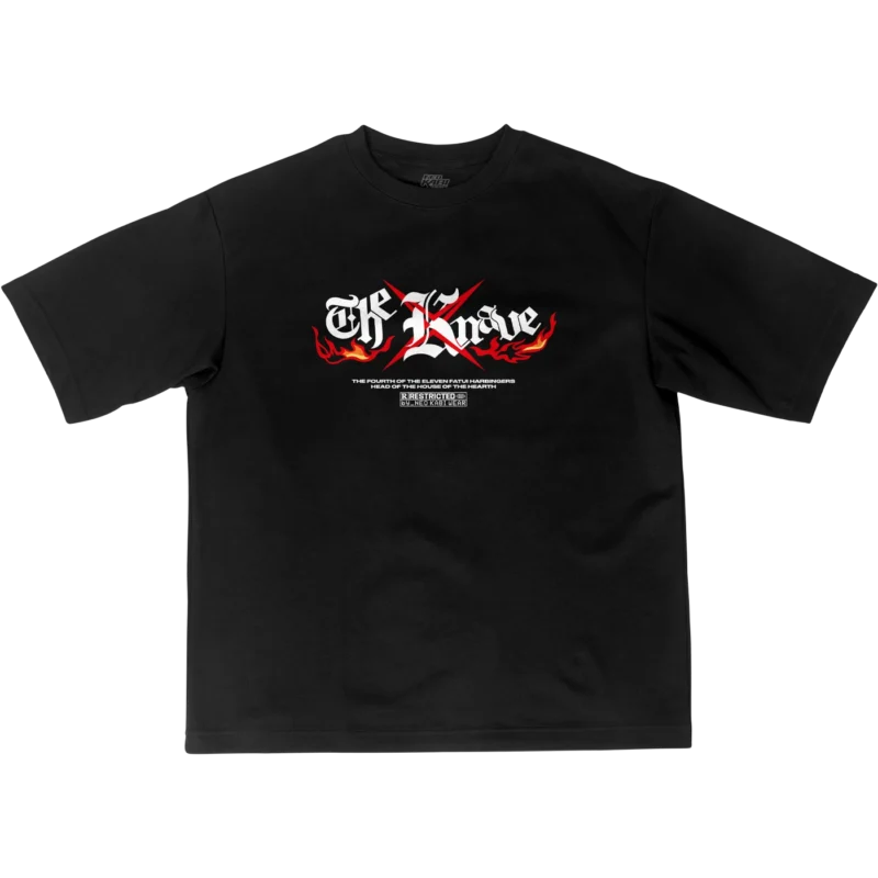 NKW - ARLE - OVER - SOLID BLACK TEE - FRONT ARLECCHINO // SOLID OVERSIZE TEE