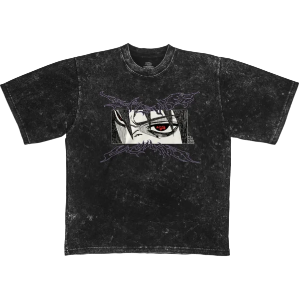 NKW - NARUTO S. - ACID NEGRO TEE-FRONTAL SASUKE UCHIHA // ACID OVERSIZE TEE