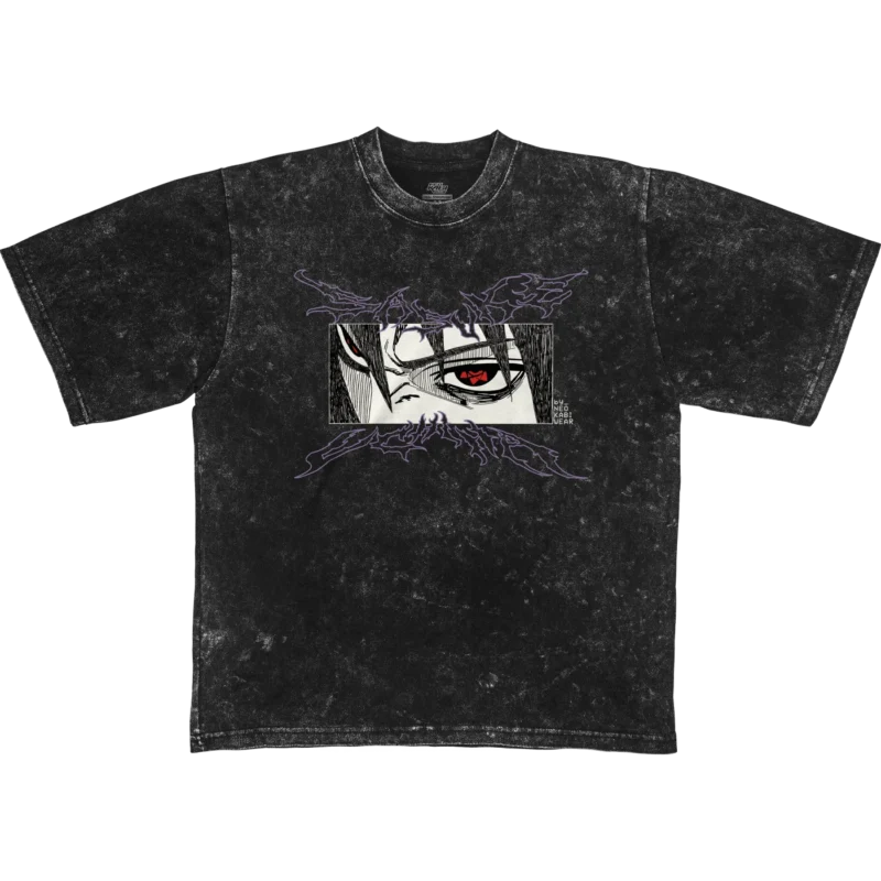 NKW - NARUTO S. - ACID NEGRO TEE-FRONTAL SASUKE UCHIHA // ACID OVERSIZE TEE