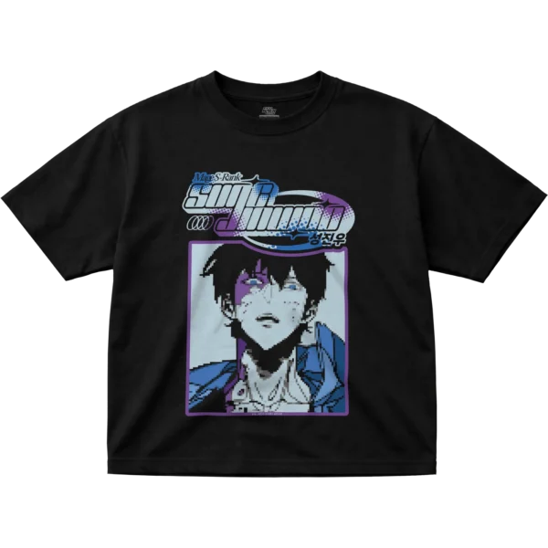 NKW-SUNG_BLACK_CE_OVER - front SUNG JINWOO "S-RANK" // SOLID OVERSIZE TEE