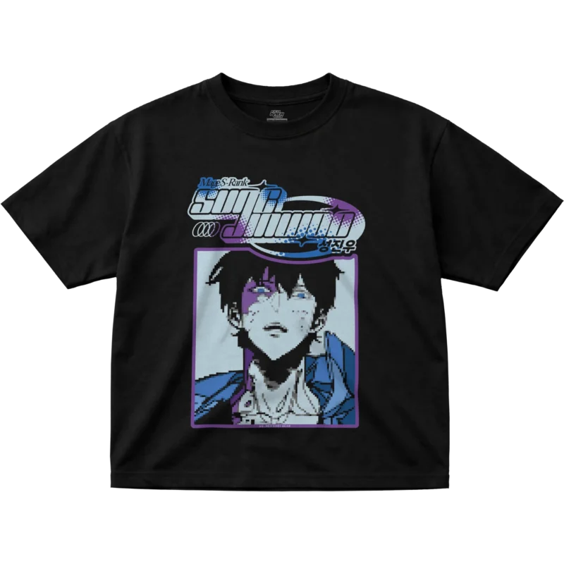 NKW-SUNG_BLACK_CE_OVER - front SUNG JINWOO "S-RANK" // SOLID OVERSIZE TEE
