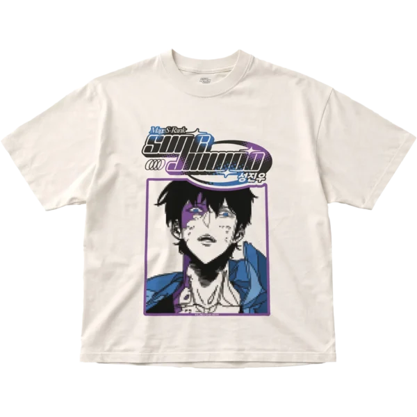 NKW-SUNG_OFF WHITE_CE_OVER-FRONT SUNG JINWOO "S-RANK" // SOLID OVERSIZE TEE