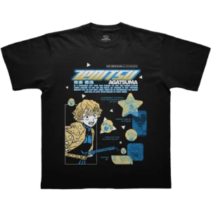 NKW - ZENITSU - OVER - SOLID BLACK TEE 𝑍𝐸𝑁𝐼𝑇𝑆𝑈 𝐴𝐺𝐴𝑇𝑆𝑈𝑀𝐴 // SOLID OVERSIZE TEE
